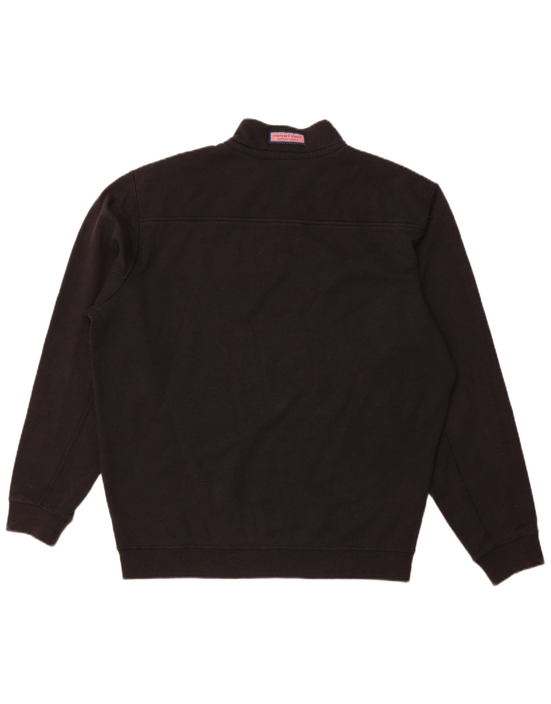 VINEYARD VINES Muška majica s izrezom i patentnim zatvaračem, srednje crna