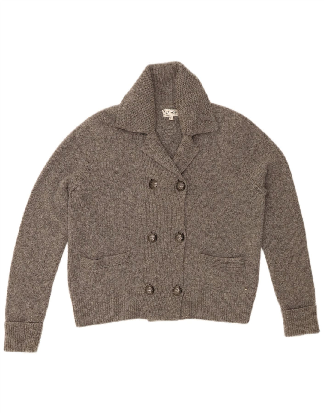JACK WILLS Ženski preveliki džemper s kardiganom UK 10 Small Gray