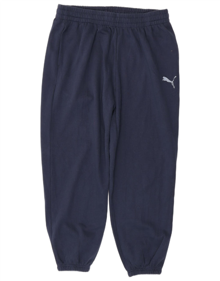 PUMA Ženska trenirka Hlače Joggers UK 18 XL Mornarsko plavi pamuk