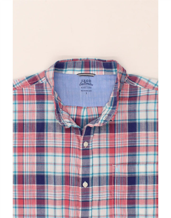 IZOD Mens Classics Relaxed Fit Short Sleeve Shirt Large Multicoloured Vintage Izod and Second-Hand Izod from Messina Hembry 