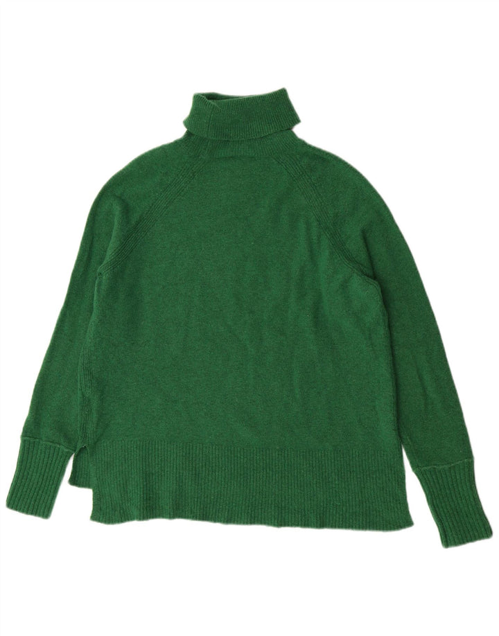 J. Crew Ženski pulover s dugim izrezom UK 10 Mali zeleni najlon