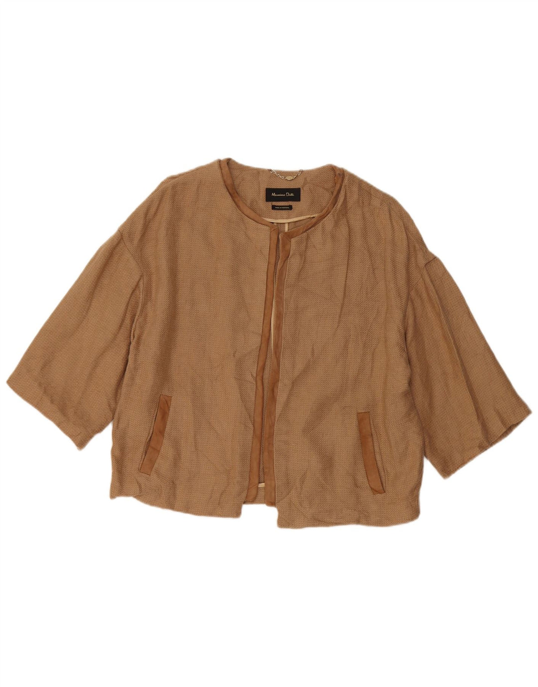 Massimo Dutti Ženska jakna s otvorenim sakoom 3/4 rukava UK 16 Large Brown Lane