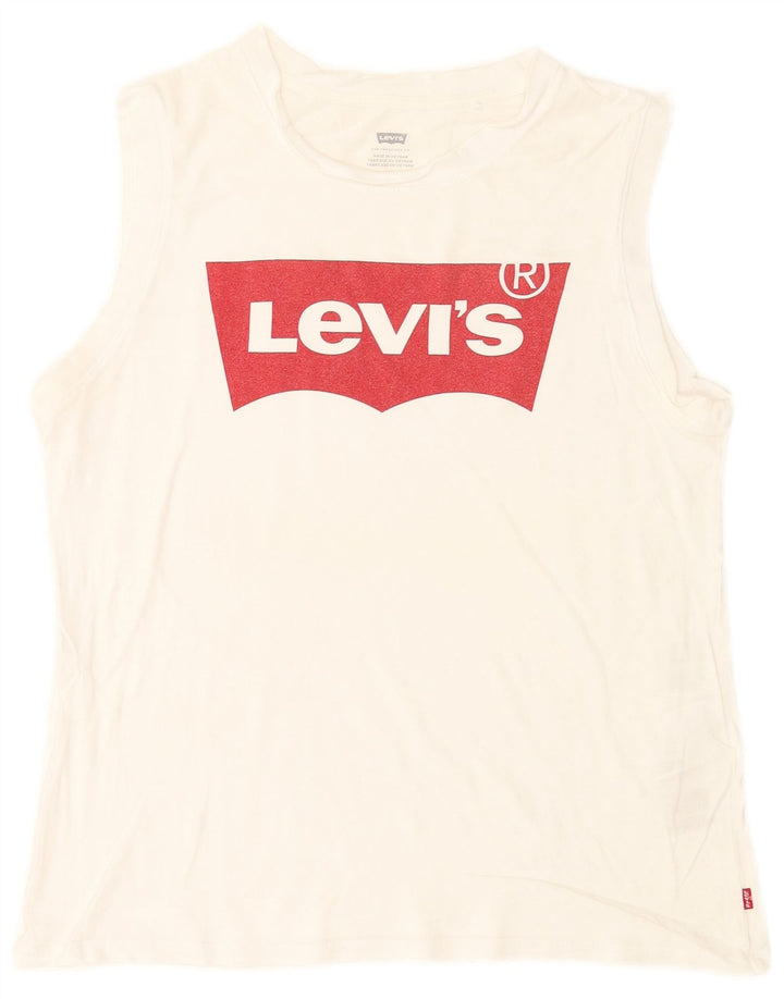 Levi's muška majica kratkih rukava srednje veličine, bijeli pamuk