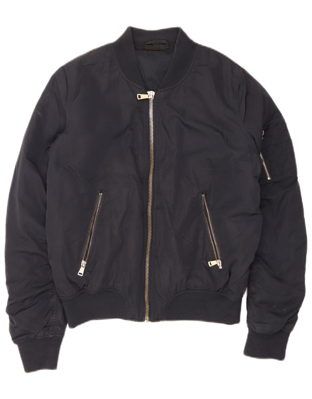 Topshop ženska bomber jakna UK 12 Medium tamnoplavi poliester