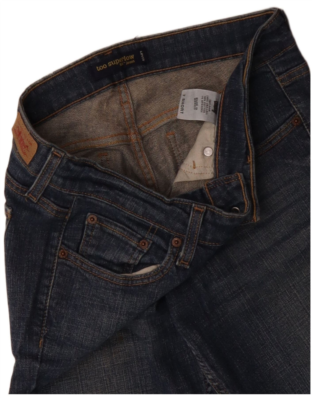 LEVI'S Womens Too Superlow Skinny Jeans US 7 Medium W30 L29 Plavi pamuk