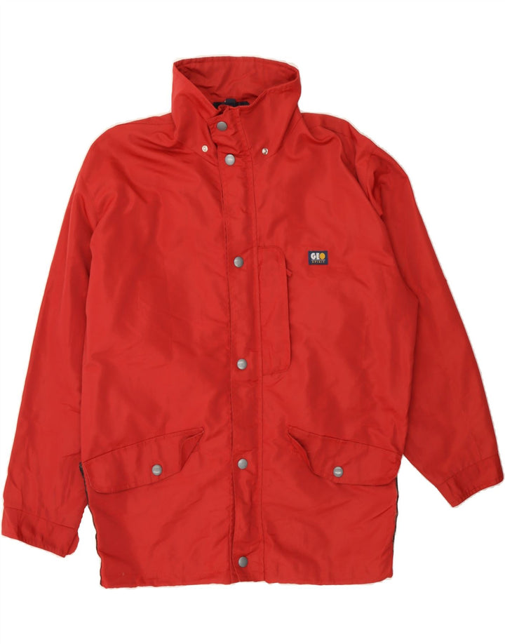 GEO SPIRIT Mens Windbreaker Jacket UK 40 Large Red Colourblock Polyester Vintage Geo Spirit and Second-Hand Geo Spirit from Messina Hembry 
