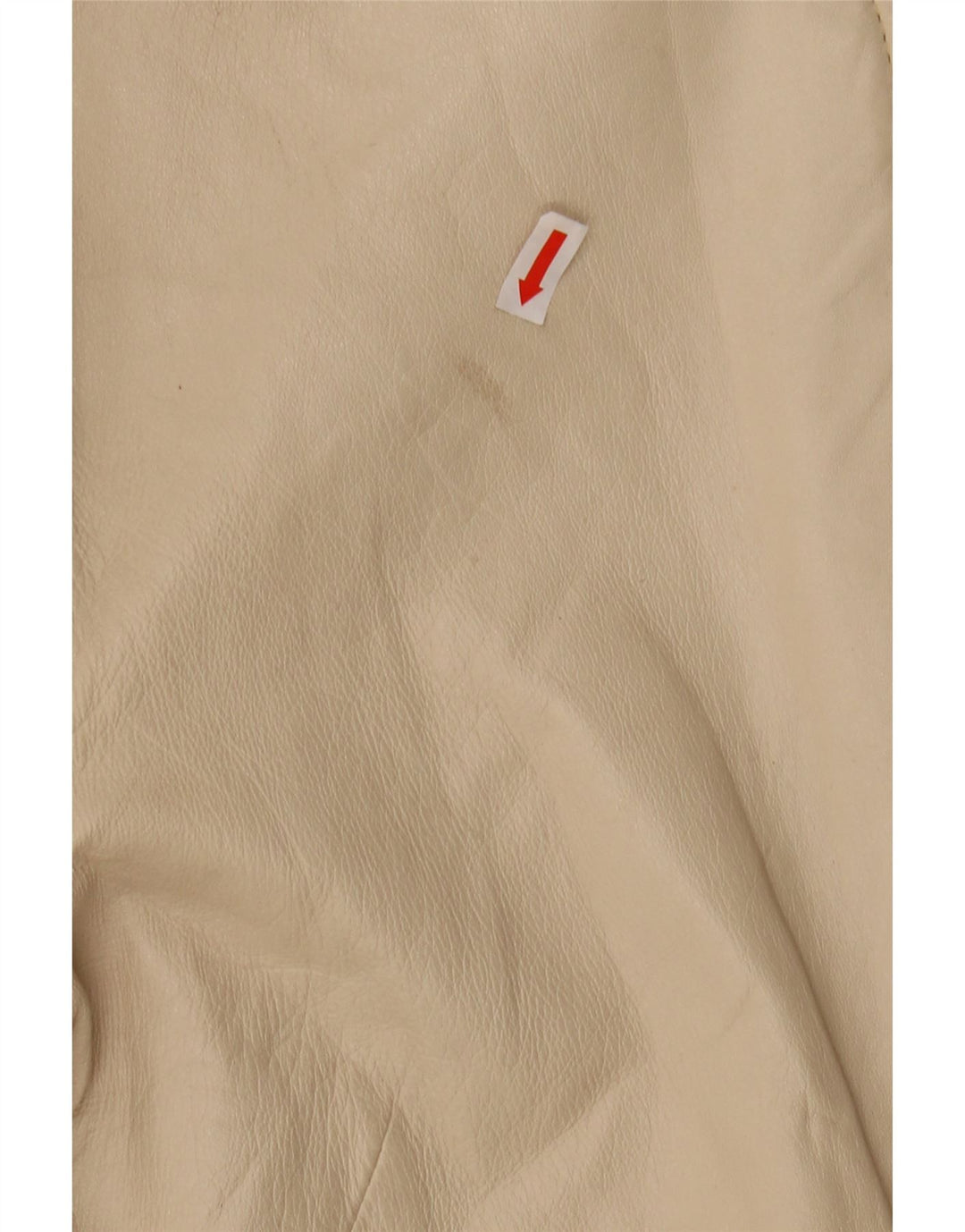 VINTAGE Womens Leather Jacket IT 46 Large Beige Leather
