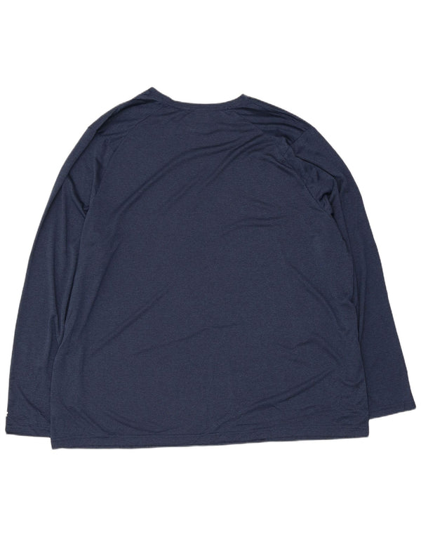 Russell atletska muška majica dugih rukava 3XL tamnoplavi poliester