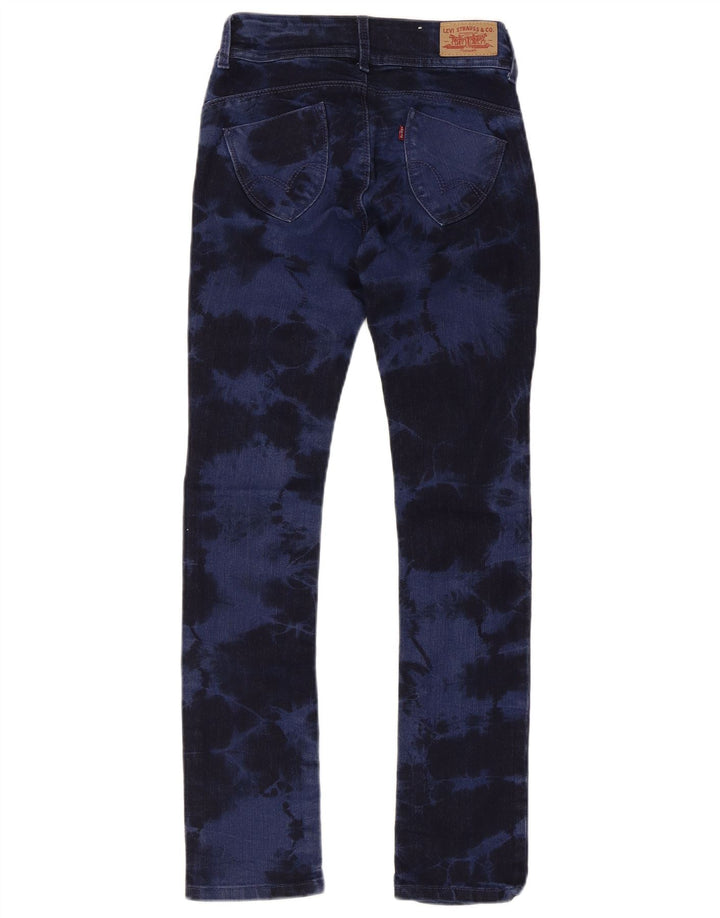LEVI'S Boys Slim Jeans 9-10 Years Navy Blue Tie Dye Pamuk