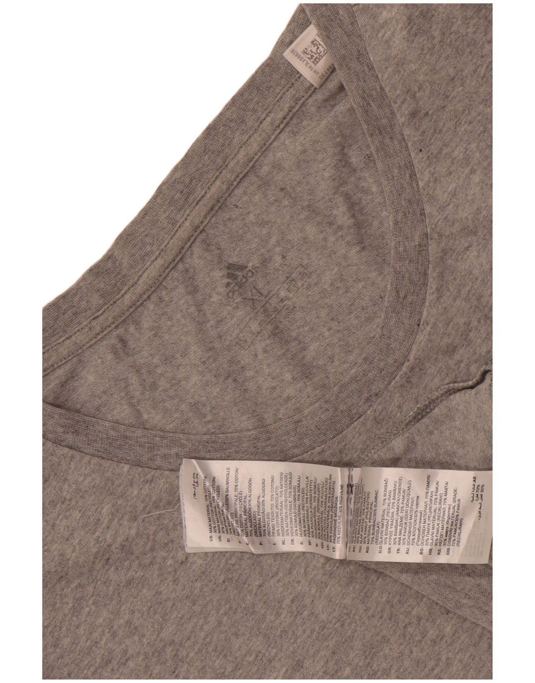 Adidas muška majica kratkih rukava XL, sivi flekasti pamuk