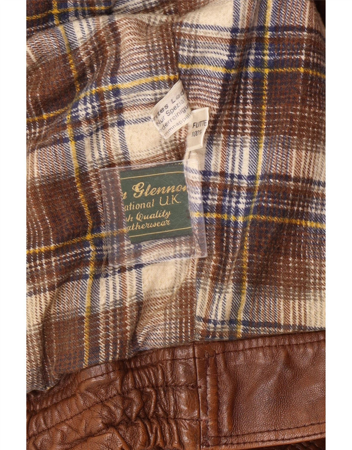 Vintage muška kožna jakna UK 40 velika smeđa koža