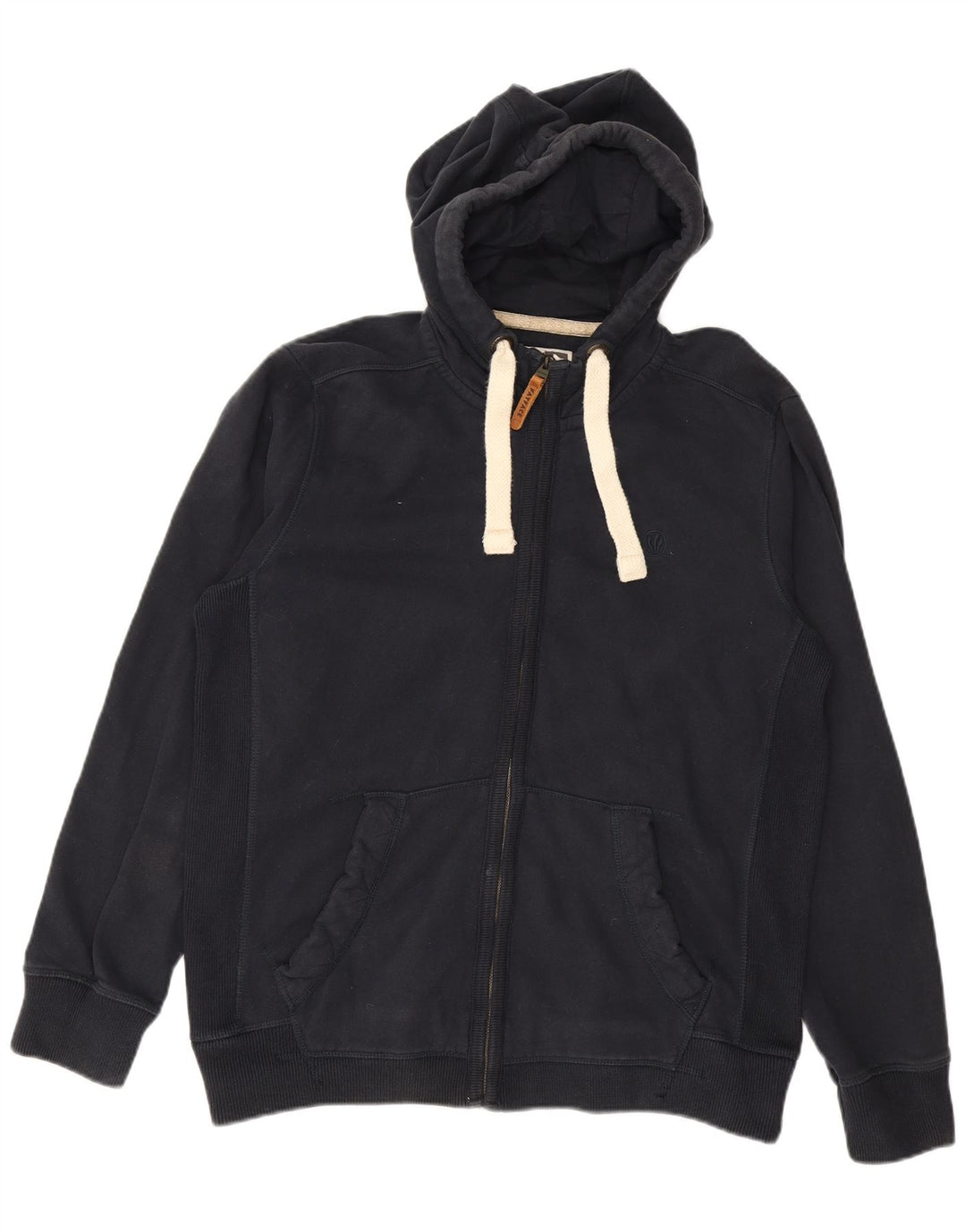 FAT FACE Veliki muški pulover s kapuljačom s patentnim zatvaračem, tamnoplavi pamuk