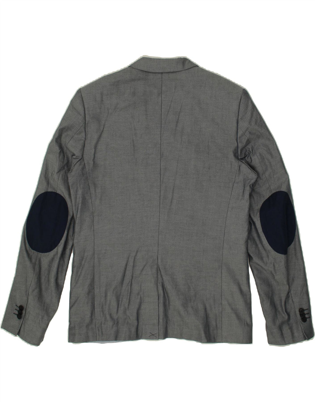 JULES Mens Fitted 2 Button Blazer Jacket UK 42 XL Grey Polyester Vintage Jules and Second-Hand Jules from Messina Hembry 