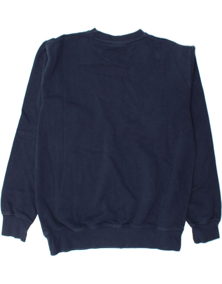KAPPA Mens Graphic Sweatshirt Jumper Large Navy Blue Cotton Vintage Kappa and Second-Hand Kappa from Messina Hembry 