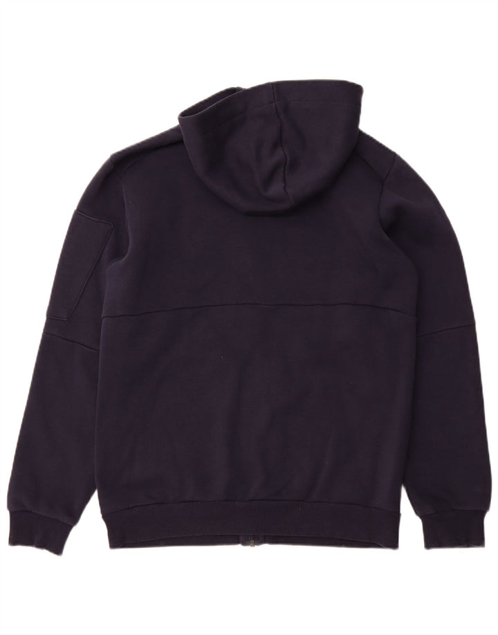 ADIDAS muški pulover s kapuljačom na patentni zatvarač mali tamnoplavi pamuk