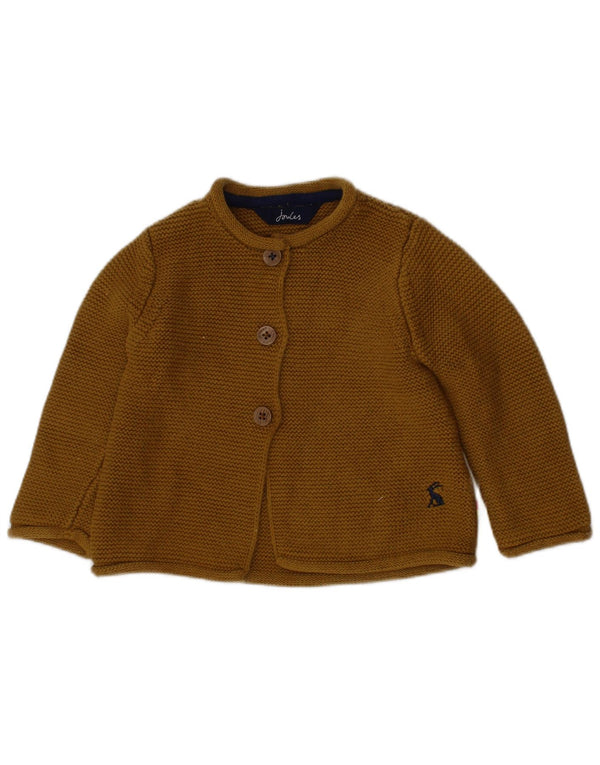 JOULES Baby Girls Cardigan Sweater 3-6 Months Brown Cotton