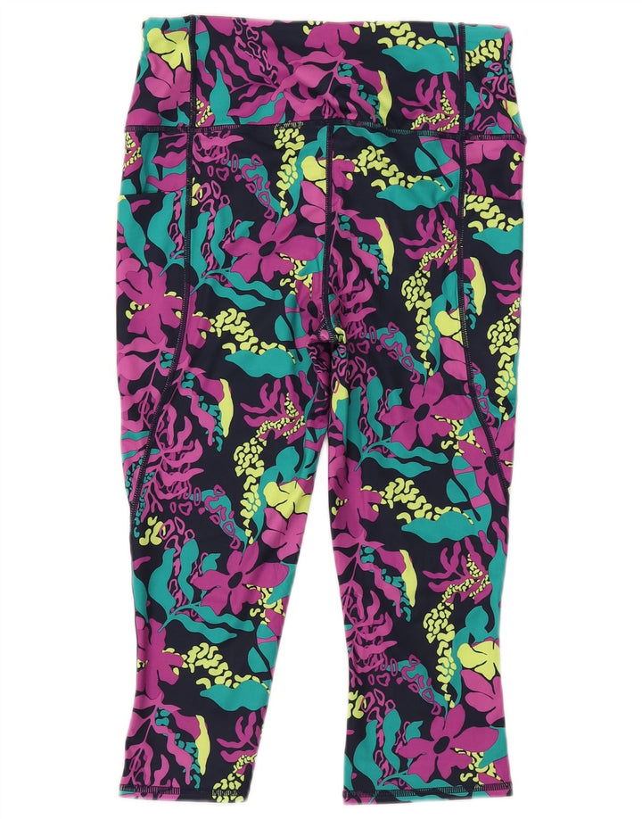 TCM ženske kapri tajice UK 12 srednje raznobojni cvjetni poliester