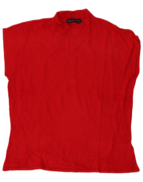 Marks & Spencer ženski prsluk bez rukava UK 14 velika crvena viskoza