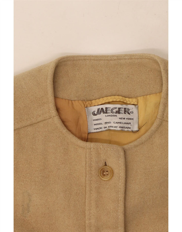 JAEGER Ženska pomoćna majica UK 10 Small Beige Wool