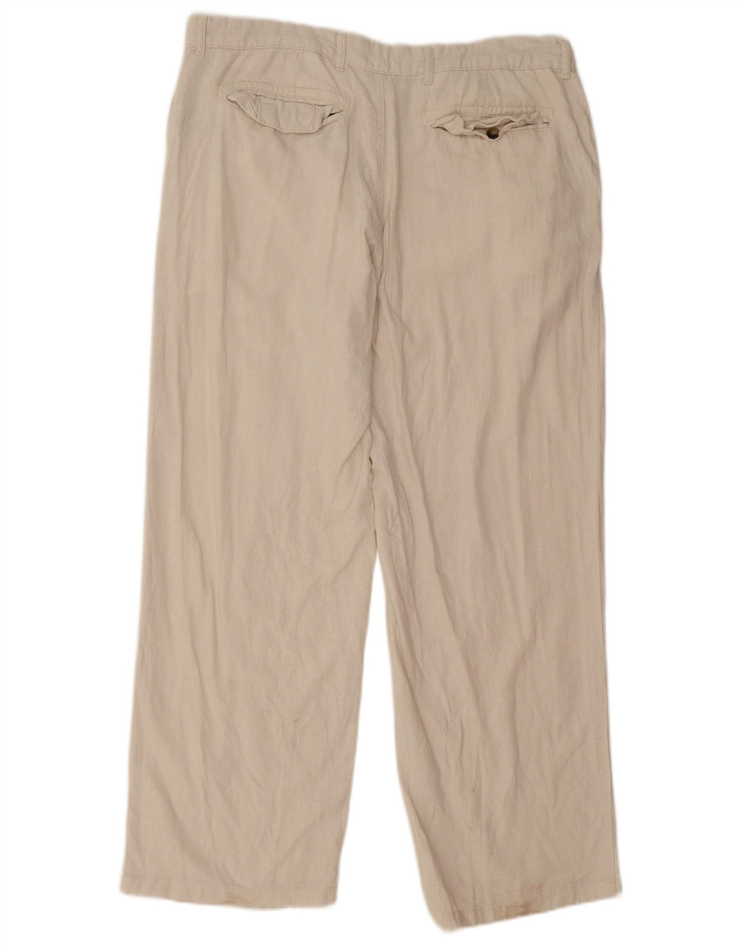 Marks & Spencer muške ravne obične chino hlače W38 L31 Off White