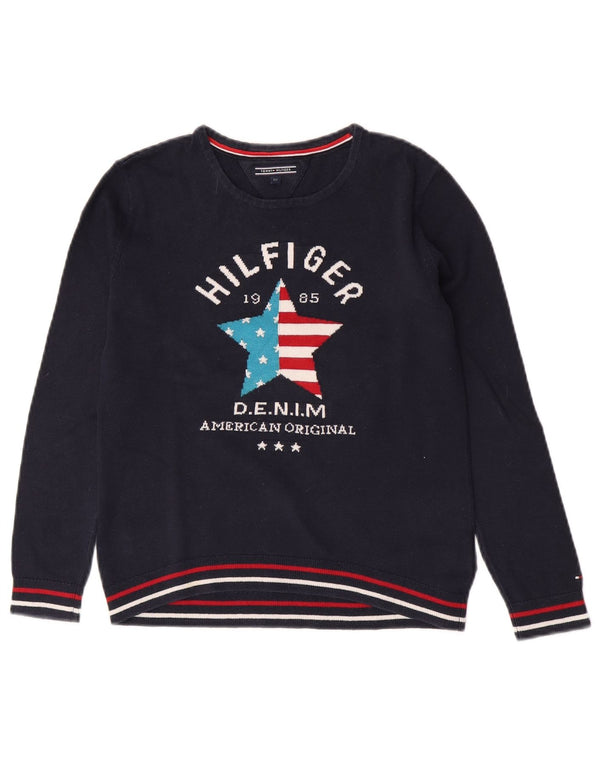 Tommy Hilfiger Džemper s okruglim izrezom za dječake 11-12 godina tamnoplavi