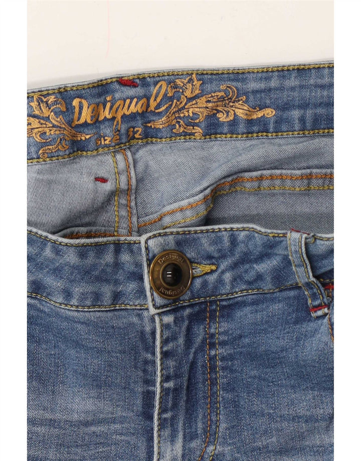 Desigual ženske uske traperice za trčanje na trčanje W32 L31 plave