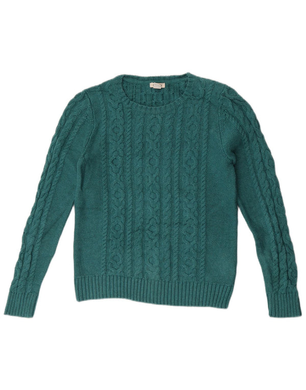 L.L.Bean ženski džemper s okruglim izrezom UK 6 XS zeleni pamuk