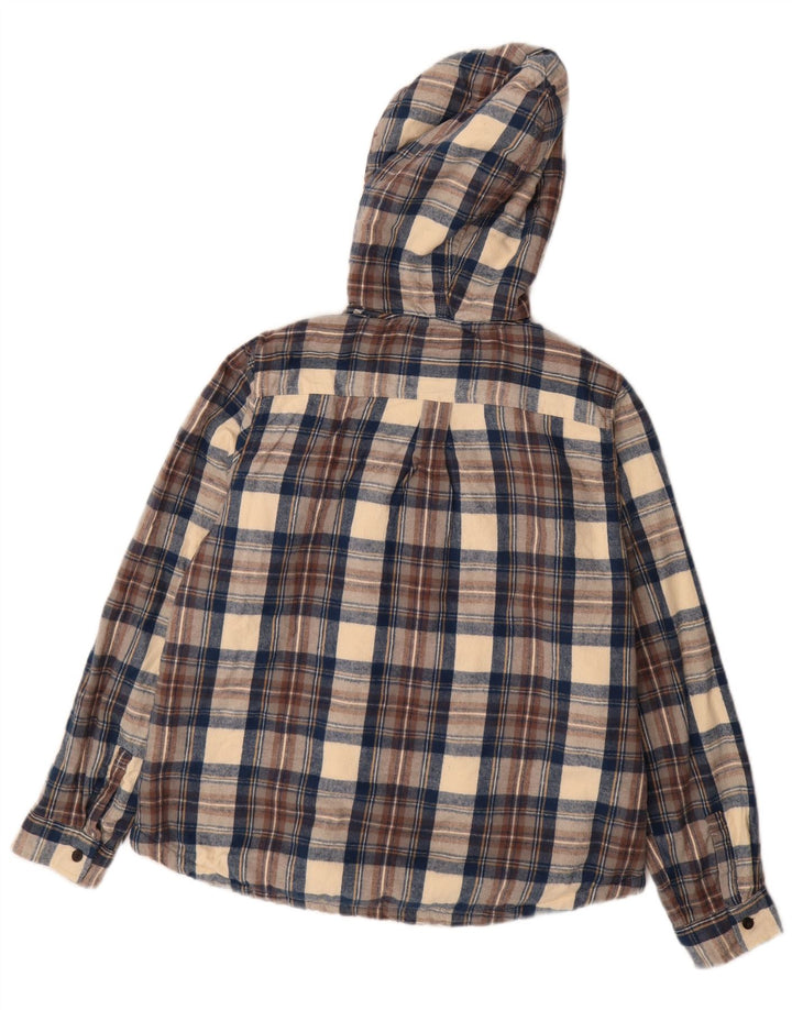 L.L.Bean muška Sherpa jakna opuštenog kroja UK 36 Mala tamnoplava karirana pamuk