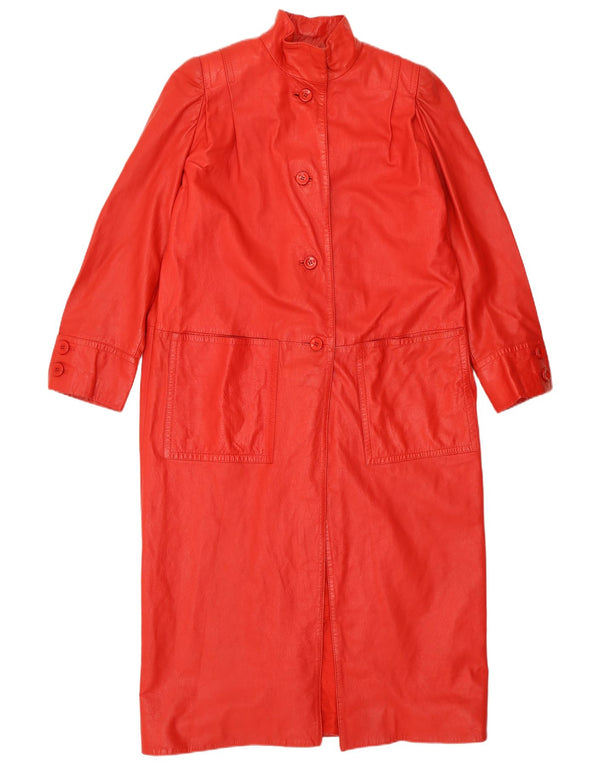 VINTAGE ženski kožni kaput UK 16 Veliki crveni