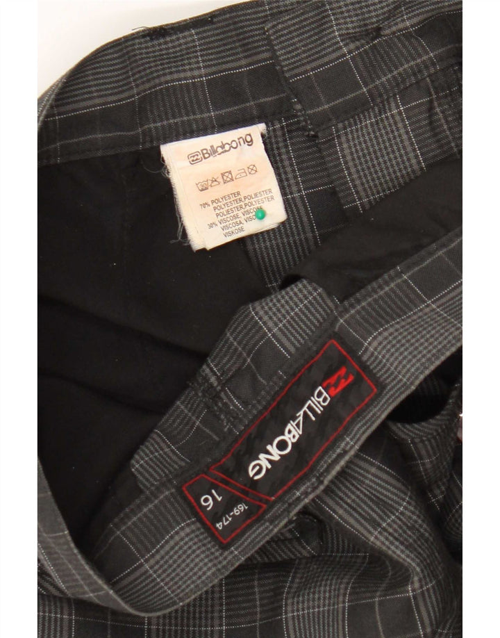 Billabong Boys Chino kratke hlače 15-16 godina W32 sivi karirani poliester