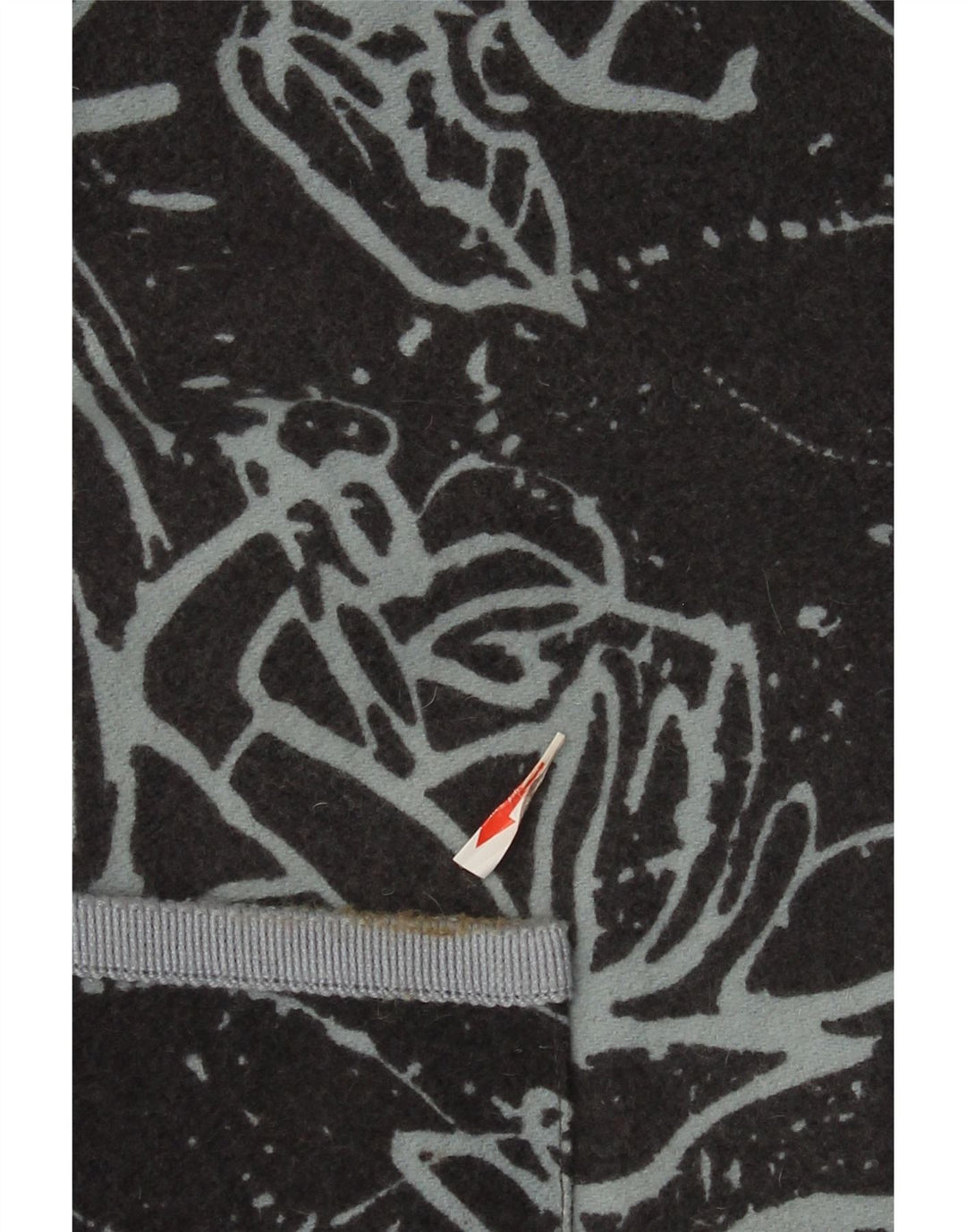 Vintage ženska jakna sa 2 gumba sa grafikom UK 16 velika crna