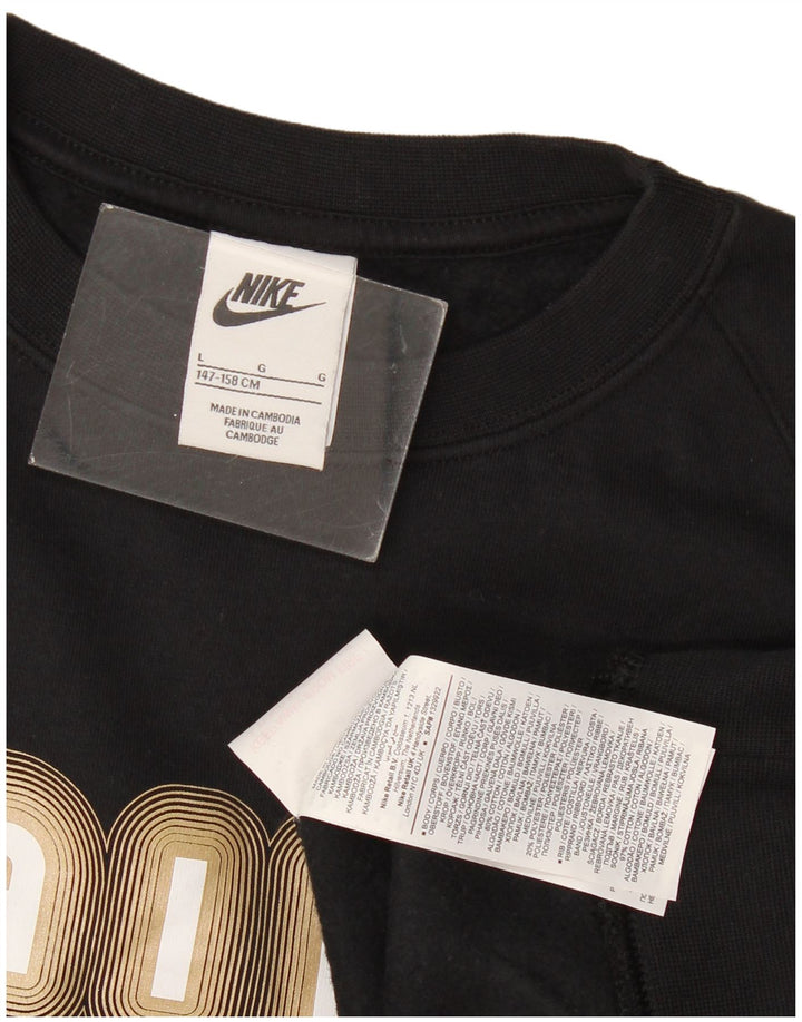 Nike Boys Air Graphic Sweatshirt džemper 12-13 godina veliki crni poliester