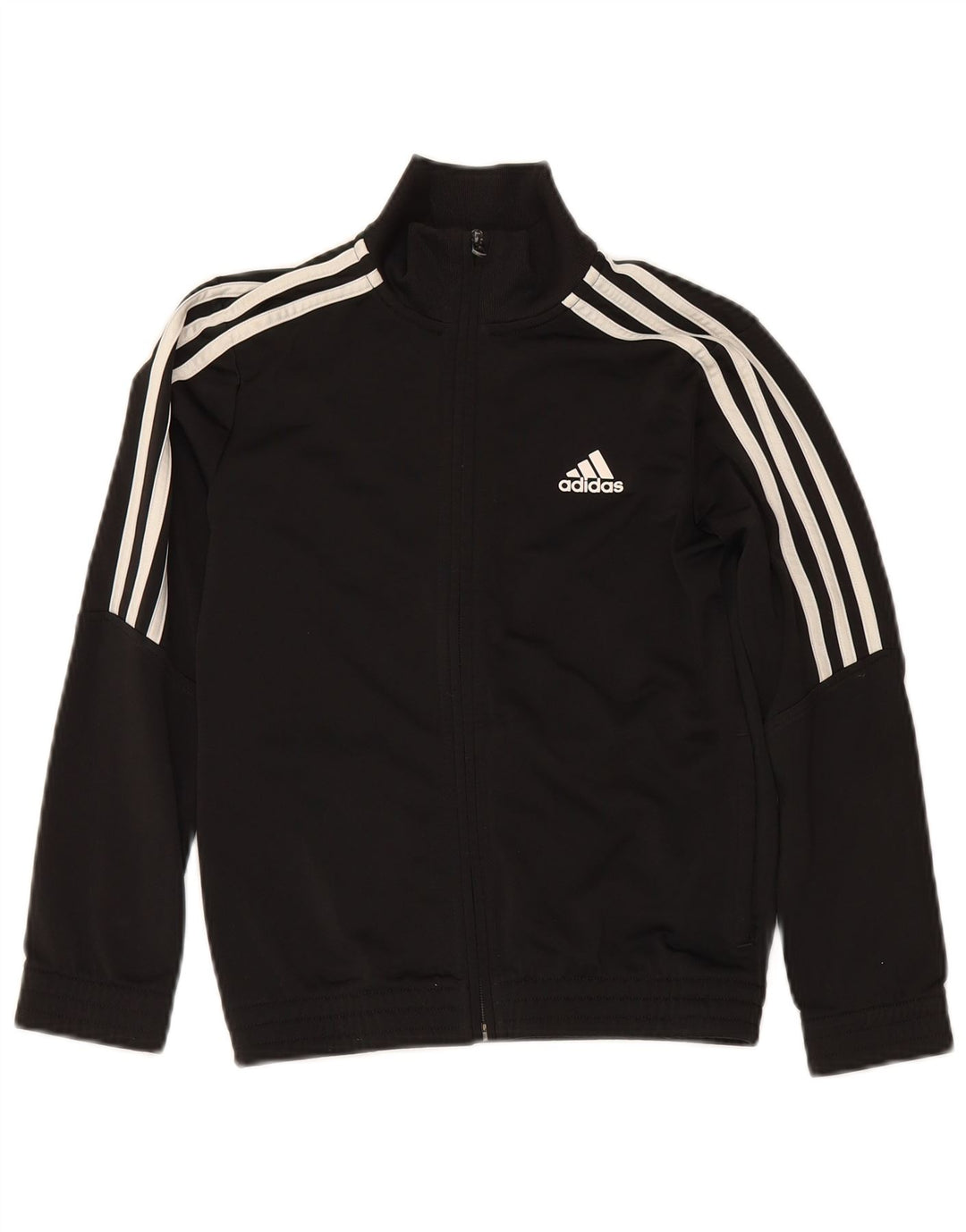 Gornja jakna od trenirke Adidas za dječake 9-10 godina, crni poliester