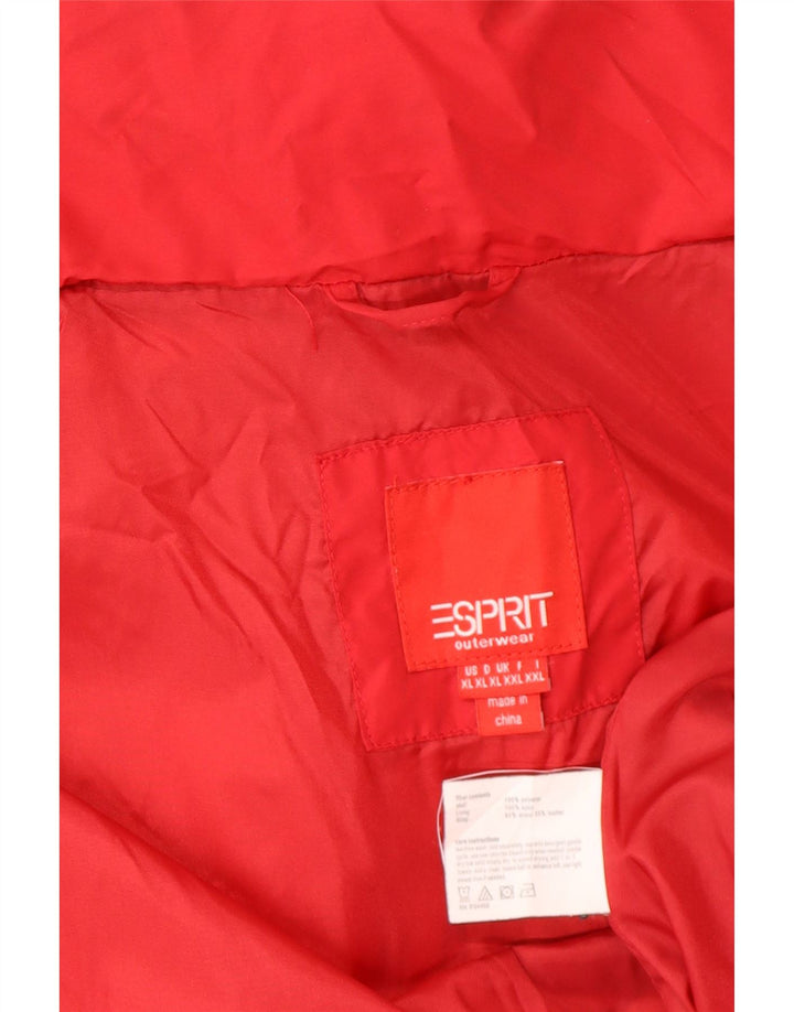 Esprit ženska podstavljena jakna UK 18 XL crveni poliester