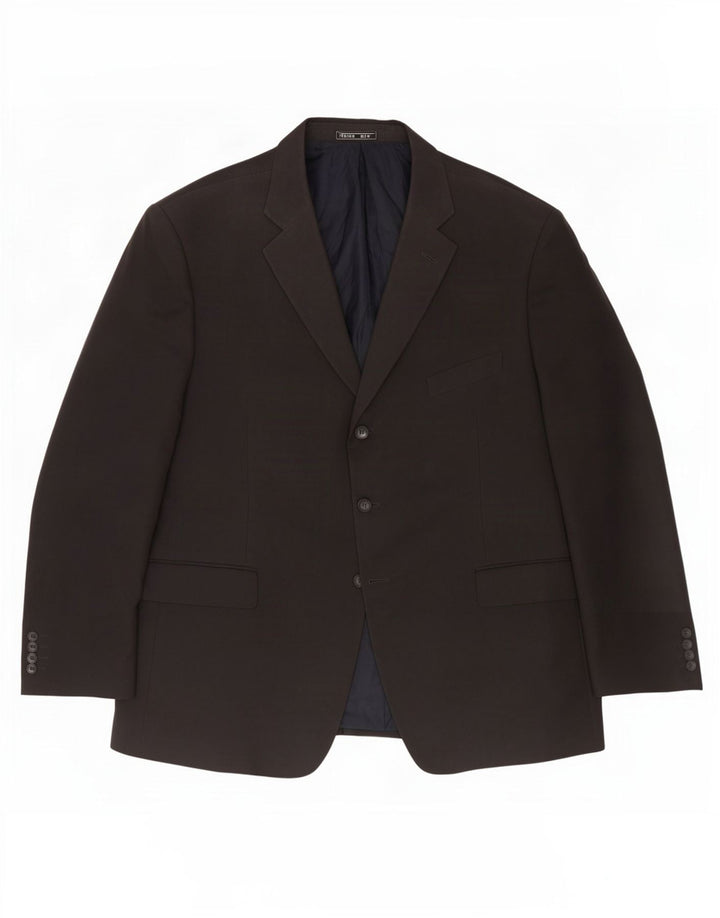 Marks & Spencer muška jakna sako s 3 gumba UK 46 XL tamnoplavi poliester