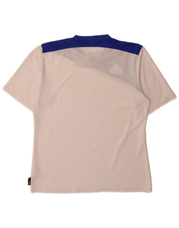 Adidas Mens Climalite T-Shirt Top Medium White Colourblock Polyester