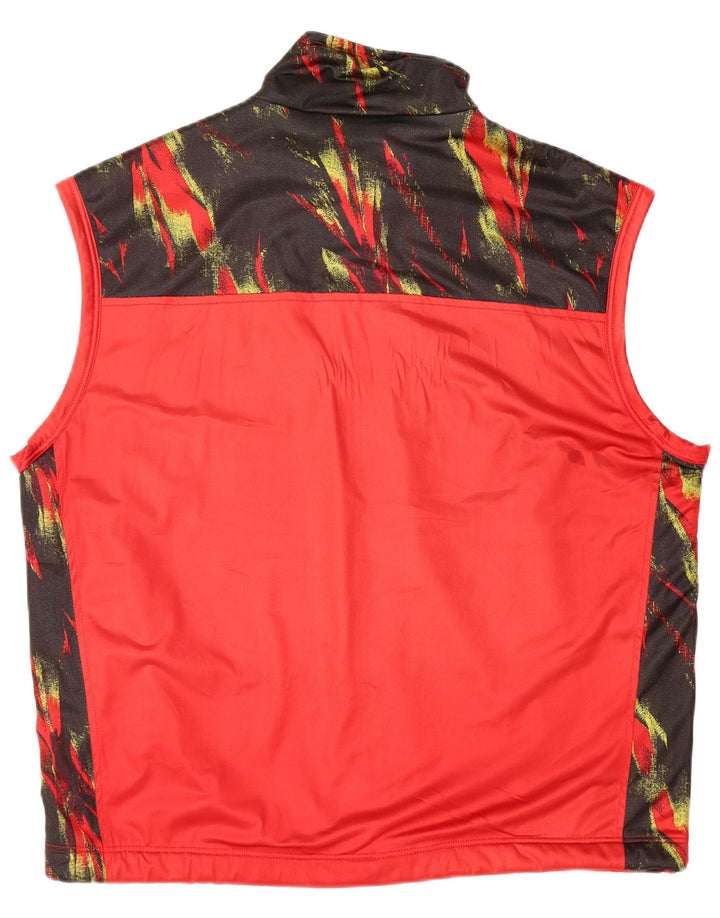 BRIKO Muška trenirka bez rukava Gornja jakna XL Red Colourblock poliester