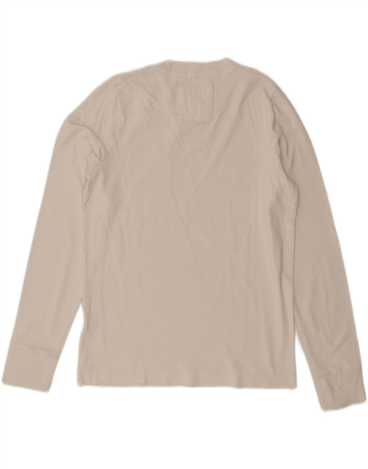 Abercrombie & Fitch muška majica dugih rukava srednje bijele boje