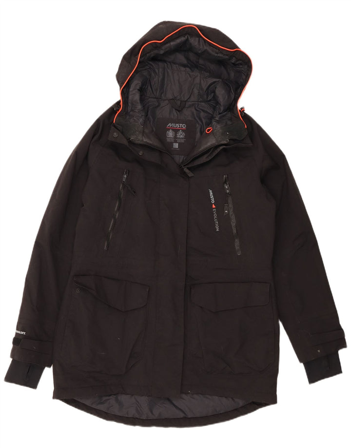 Musto ženska jakna parka s kapuljačom UK 12 Srednji crni poliamid