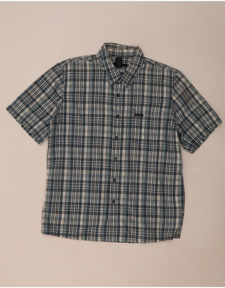 Calvin Klein Jeans muška košulja kratkih rukava XL plavi pamuk na karo