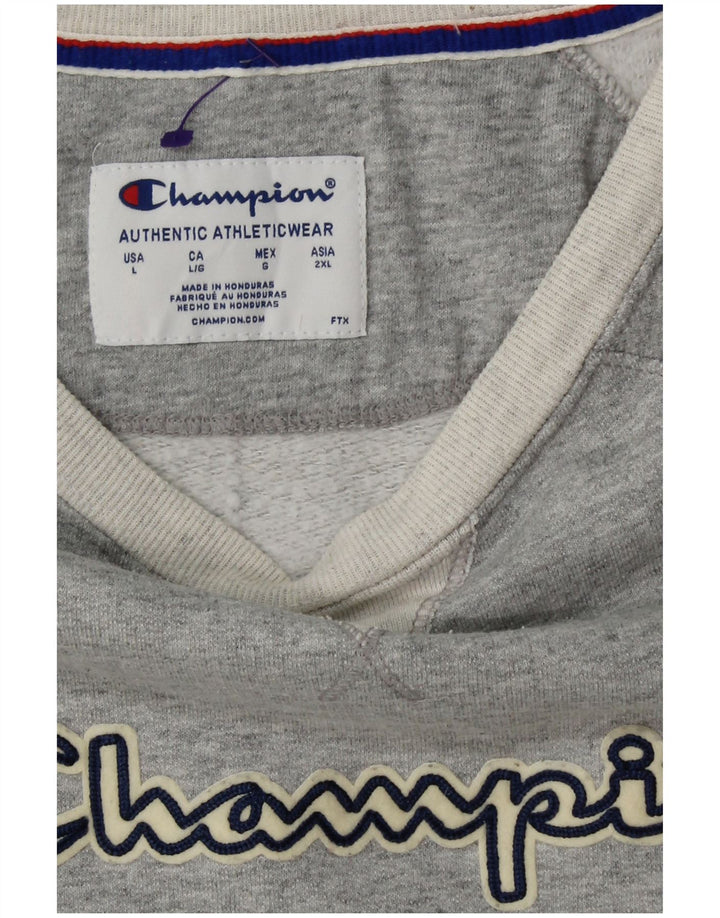 CHAMPION Ženski džemper s grafičkim motivima UK 16 Large Grey