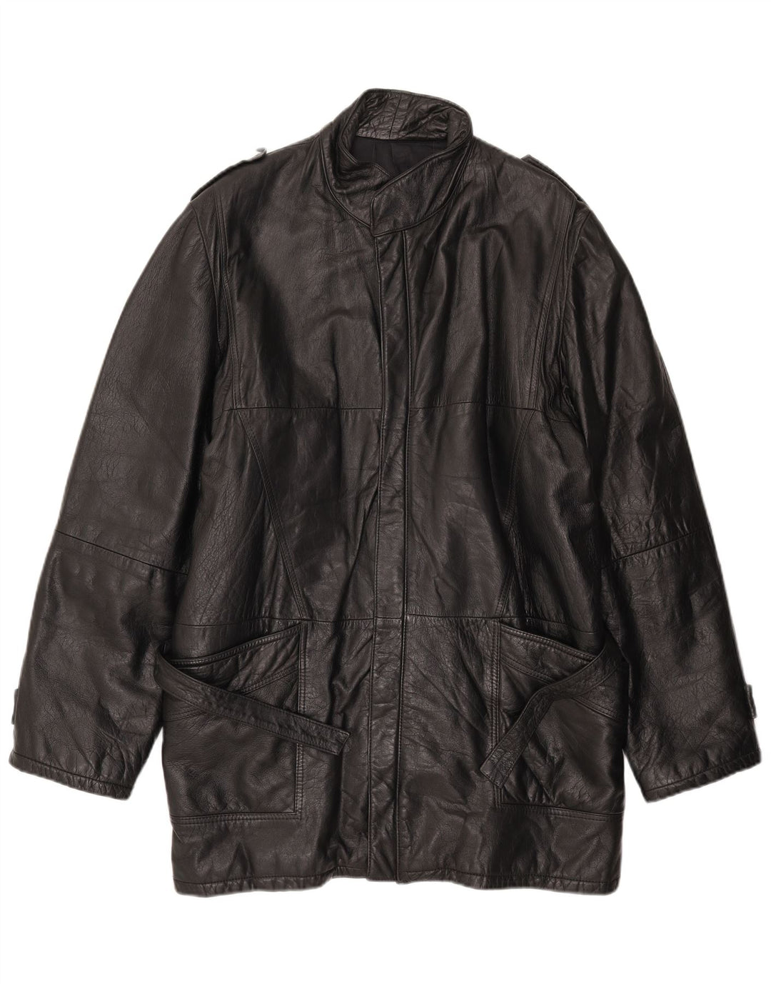 Vintage muški kožni kaput UK 42 XL crna koža