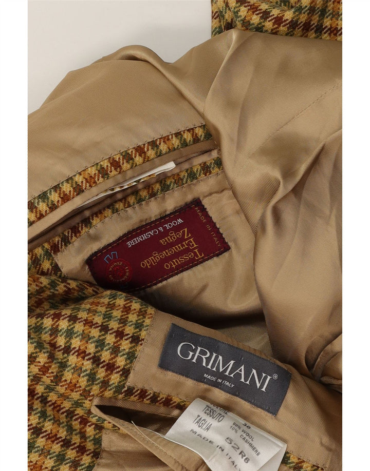 Ermenegildo Zegna Muška jakna sa 3 gumba IT 52 Large Beige Houndstooth