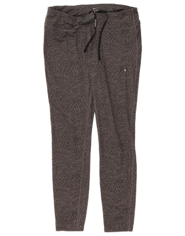 Nike Ženske Dri Fit Leggings UK 14 Large Grey Chevron Poliester Sports