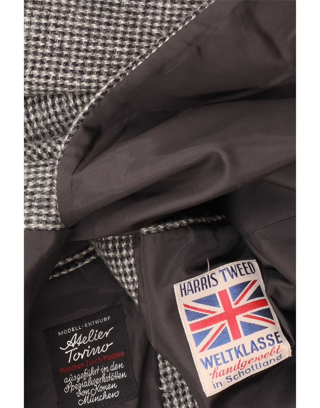 Harris Tweed muški sako sa 2 gumba UK 38 srednje sivi karirani