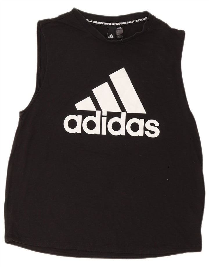 ADIDAS ženski grafički prsluk UK 12/14 srednji crni poliester