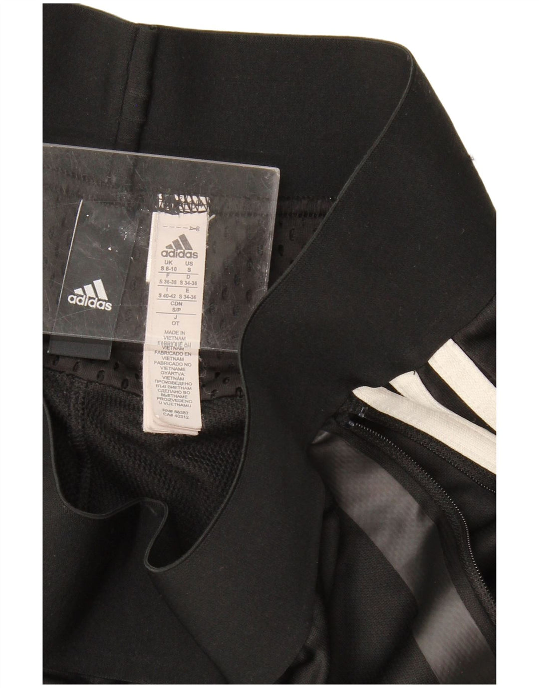 ADIDAS Womens Crop Tracksuit Trousers UK 8/10 Small  Black Polyester