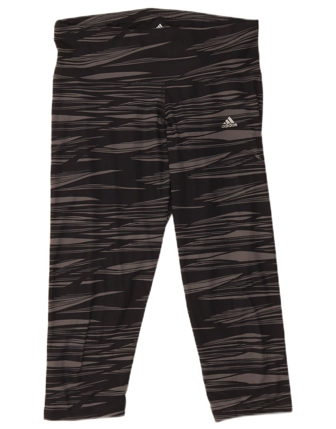 Adidas ženske Climalite Capri tajice UK 12/14 srednje crne na pruge