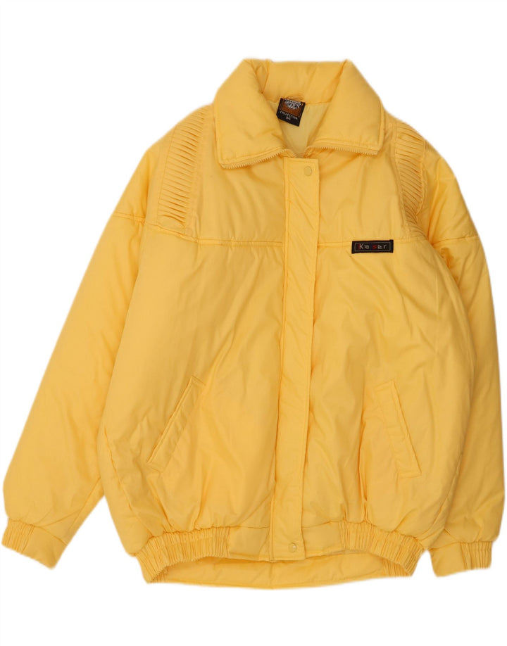 VINTAGE Womens Padded Jacket UK 18 XL Yellow Polyester Vintage Vintage and Second-Hand Vintage from Messina Hembry 