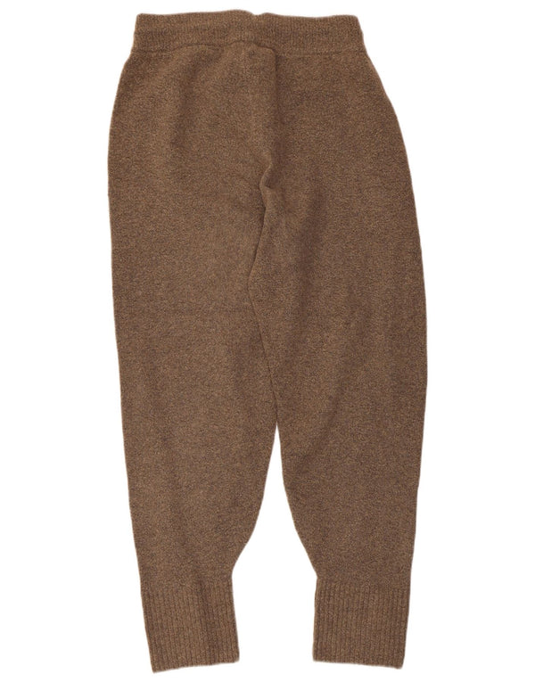 Zara ženska pletena trenirka hlače Joggers UK 12 srednje smeđe s pjegama